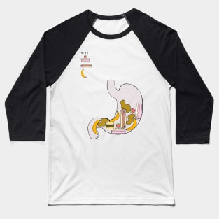 Food tetris - colourful stomach design Baseball T-Shirt